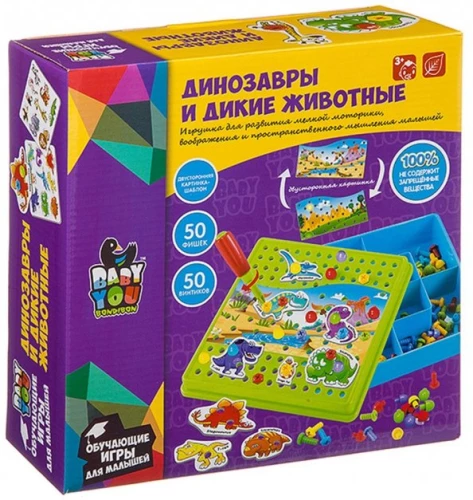Mozaīka mazajiem Dinosauri un savvaļas dzīvnieki