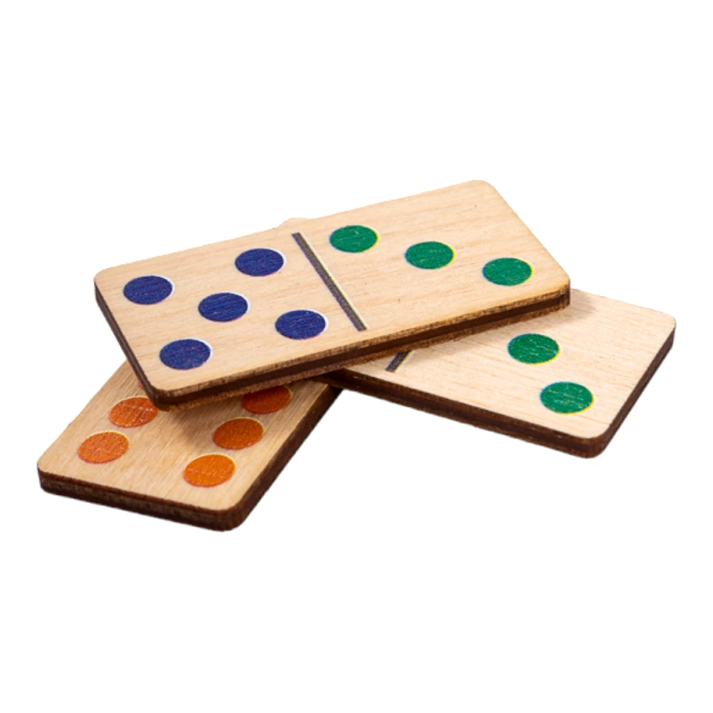 Koka domino Krāsains
