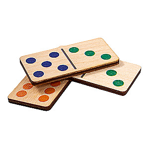 Koka domino Krāsains