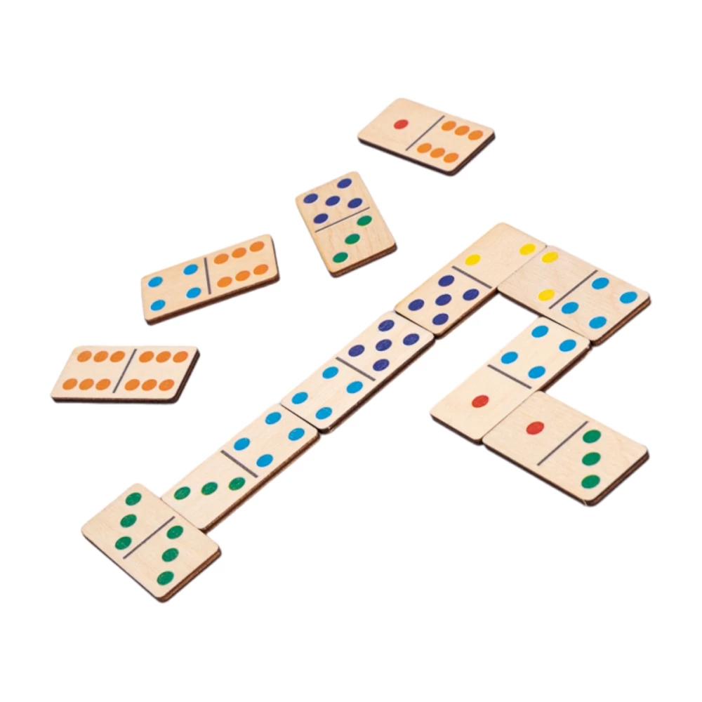 Koka domino Krāsains