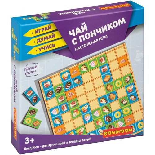 Galda spēle Domino-puzle Tēja ar pīrādziņu