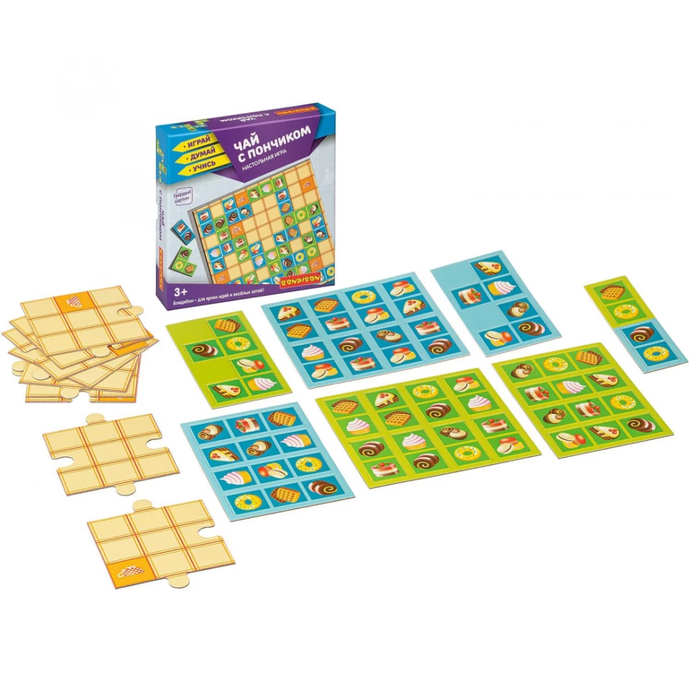Galda spēle Domino-puzle Tēja ar pīrādziņu