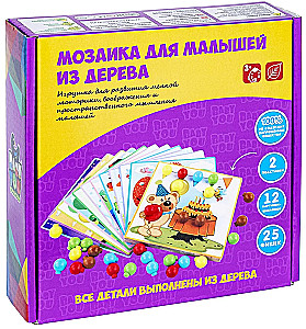 Mosaīka mazuļiem no koka, 12 attēlu veidnes