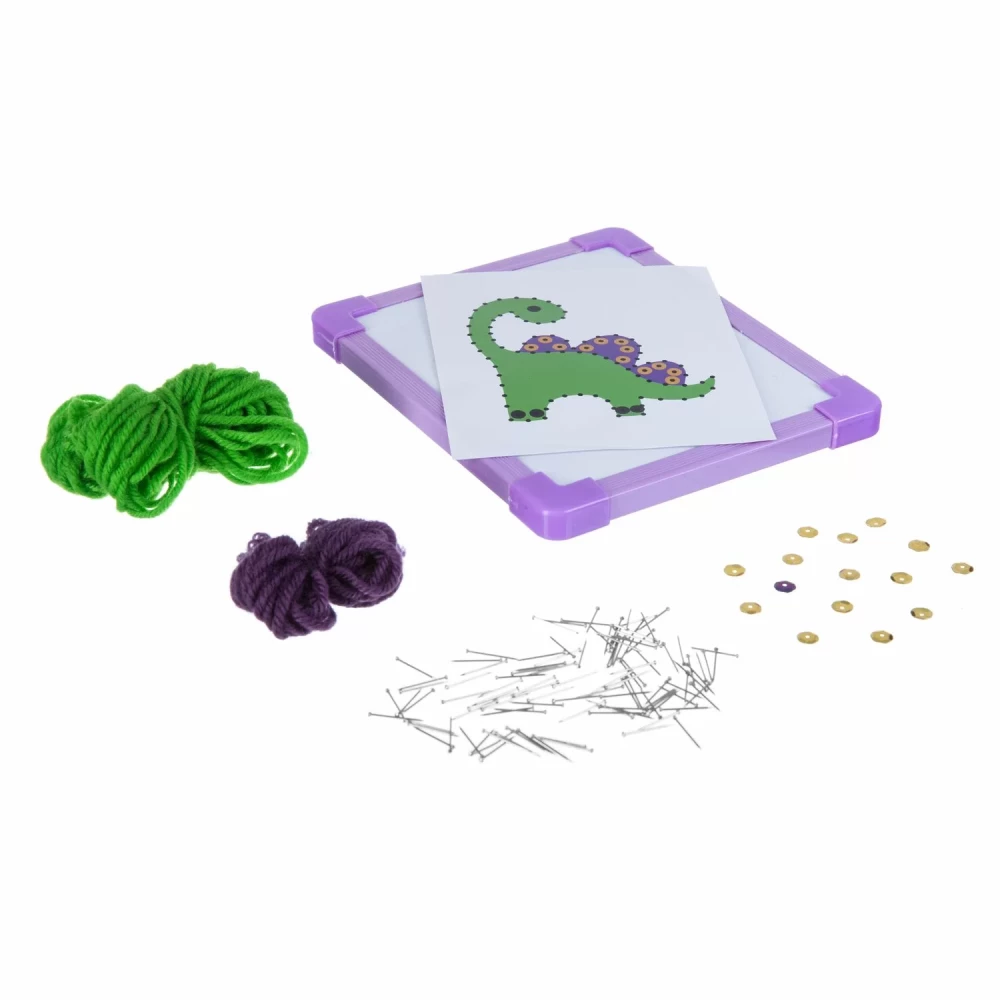 Radošais komplekts Attēls no diegiem. Dinos
