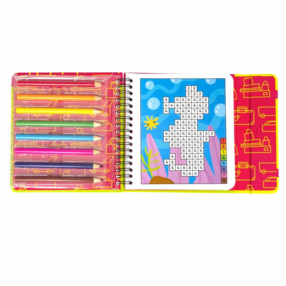 Mini spēles ceļā Krāsošanas-uzdevumi 2 ar krāsainajiem zīmuļiem