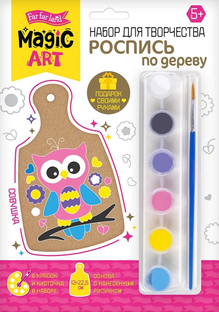 Kopums koka apgleznošanai "Pūce"