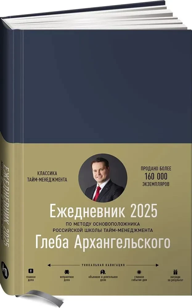 Ikdienas plānotājs. Gļeba Arhangelska metode (datēts ar 2025. gadu)