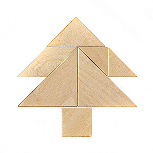 Koka puzle spēle Tangram