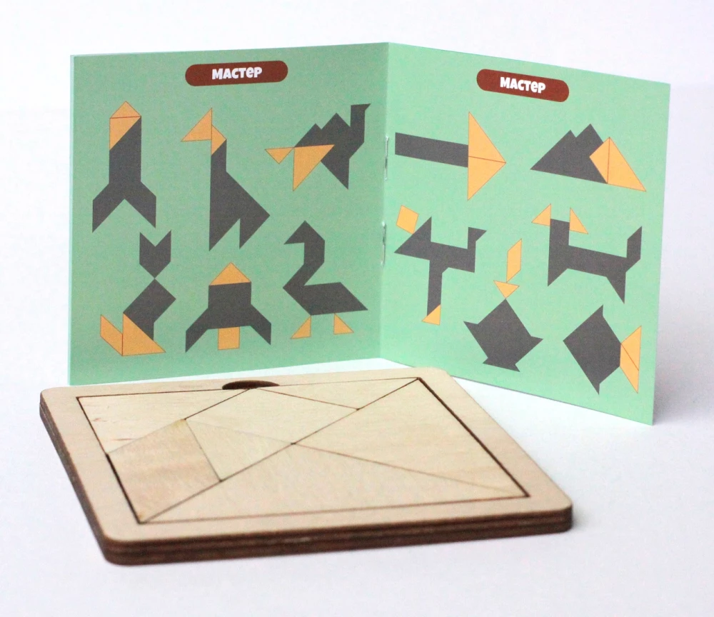 Koka puzle spēle Tangram