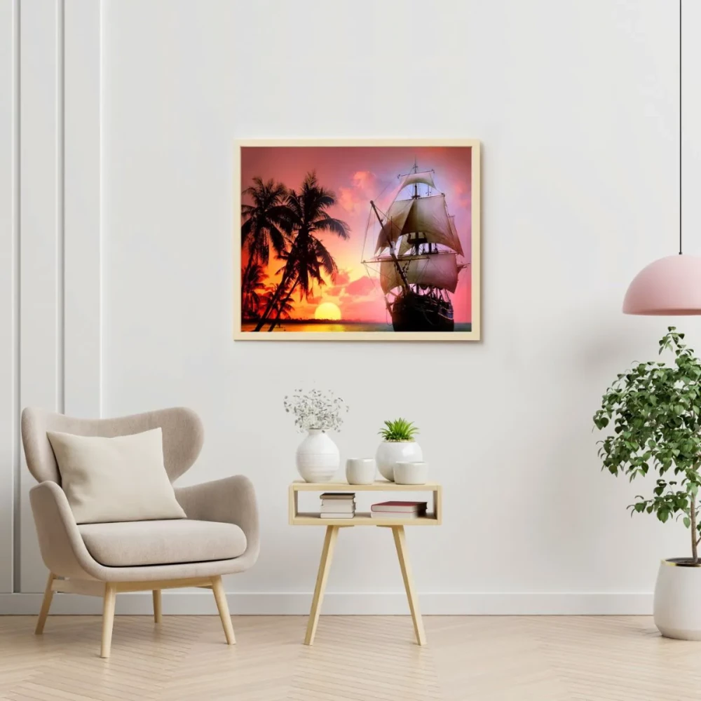 Molly numuru glezna (40×50) Pirātu kuģis