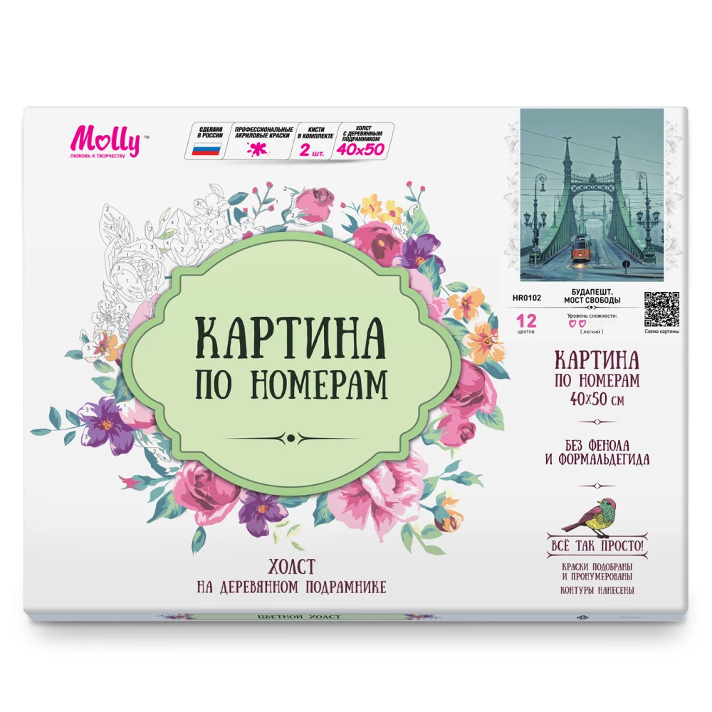 Numuru glezna Molly (40x50) Budapešta. Brīvības tilts