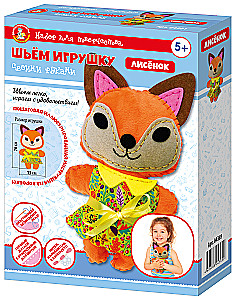 Mīkstā rotaļlieta no samta Lapsiņa ar savām rokām