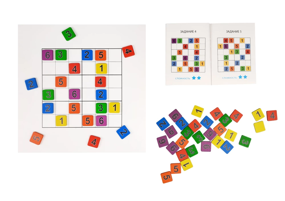 Sudoku ar koka figūrām Divi vienā, cipari