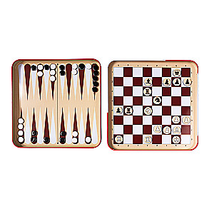 Magnētiskā spēle mazajiem, 3 in 1 Šahs, dambrete, nardi