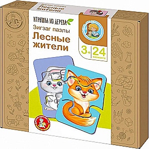Пазлы из дерева Лесные жители