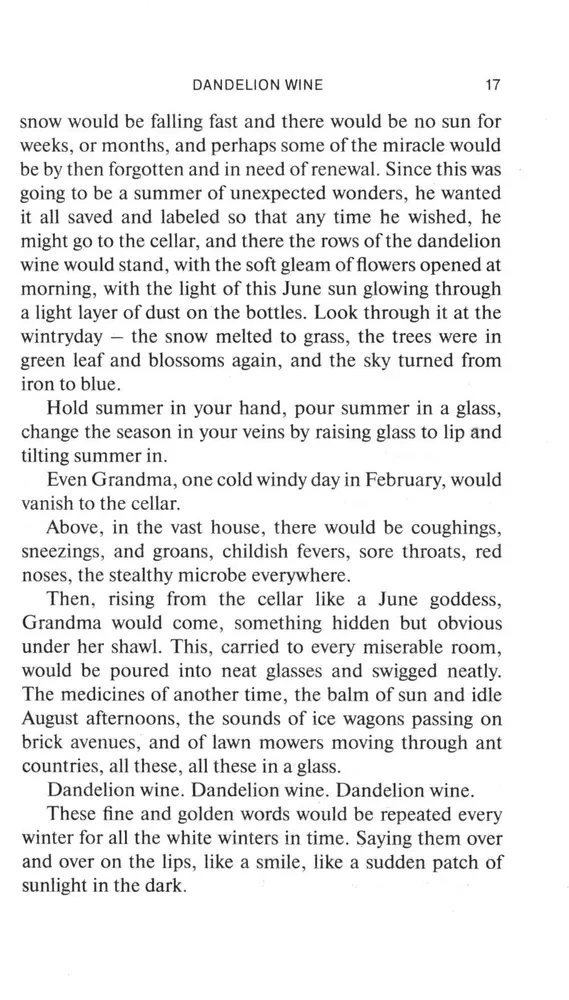Vīns no pienenēm Dandelion Wine. Grāmata angļu valodā. B1 līmenis