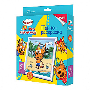 Pano-krāsošana 3DArt, Trīs kaķi Koržiks