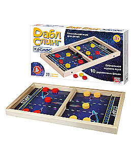 Galda spēle koka Double Sling. Kosmoss
