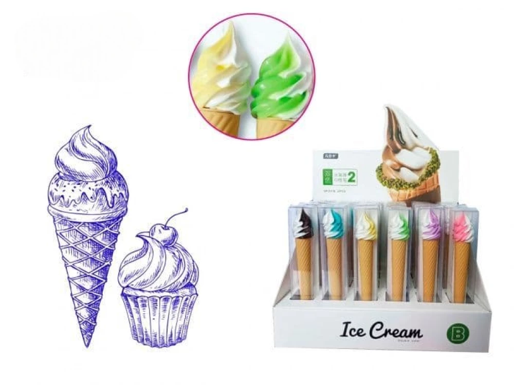 Gēla pildspalva 0,5 mm ICE CREAM 2, zila