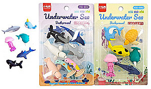Zīmuliņu dzēšgumiju komplekts UNDERWATER SEA