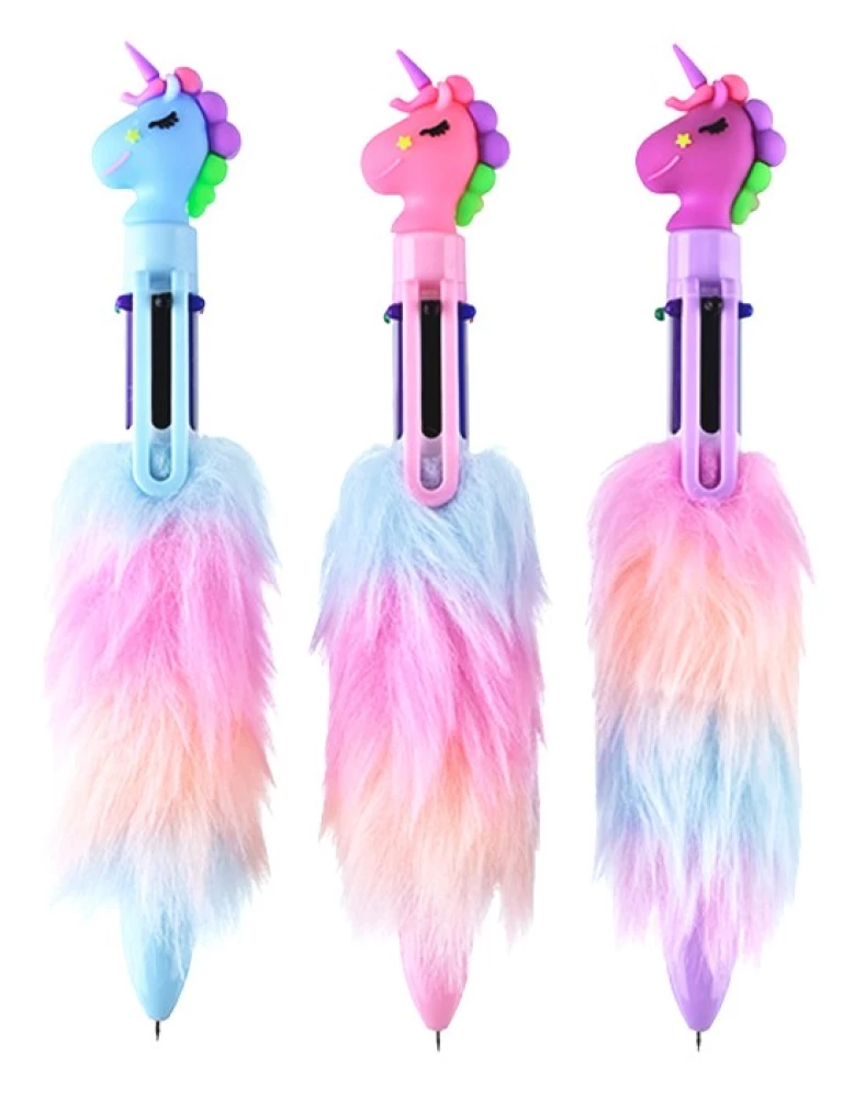 Rokas pildspalva automātiskā PLUSH UNICORN