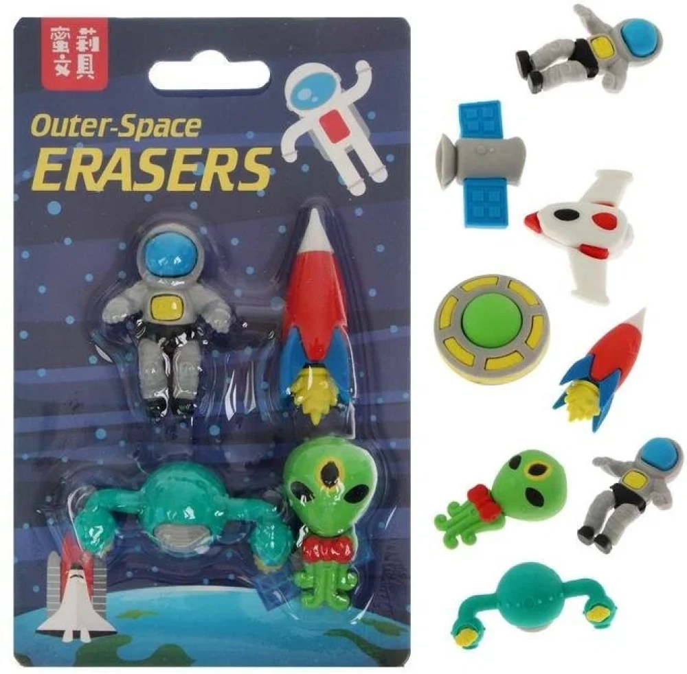 Zīmuli dzēšgumiju komplekts SPACE