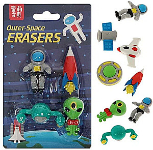 Zīmuli dzēšgumiju komplekts SPACE