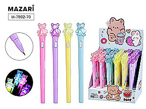 Kugļpildspalva 0,7 mm BEAR, zila, ar apgaismojumu