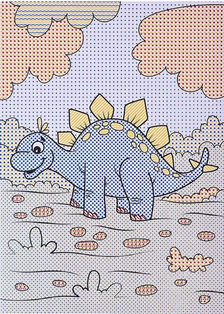 Liela ūdens krāsošana. Dinosauri