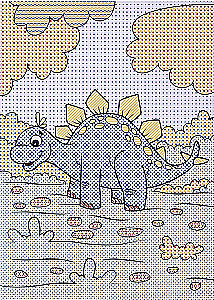Liela ūdens krāsošana. Dinosauri