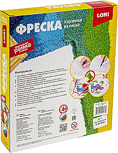 Freska. Gleznas no smiltīm Lapsiņa ar kumelītēm