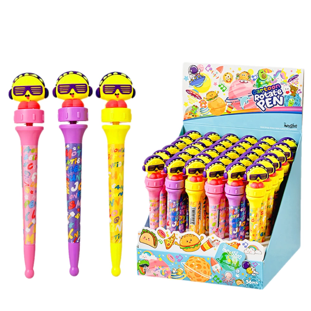 Eļļas pildspalva DJ Cartoon rotate zila, 0,7mm, rotējoša figūra
