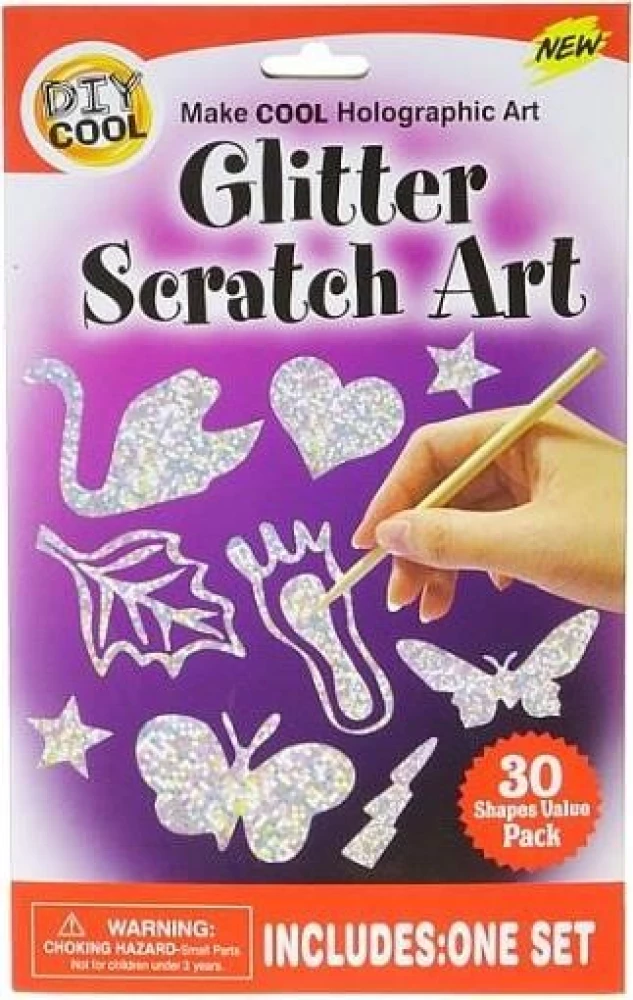 Radošais komplekts Glitter Scratch Art