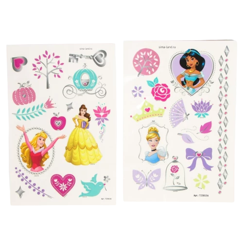 Pārvietojamās uzlīmes Princeses (spīd tumsā)