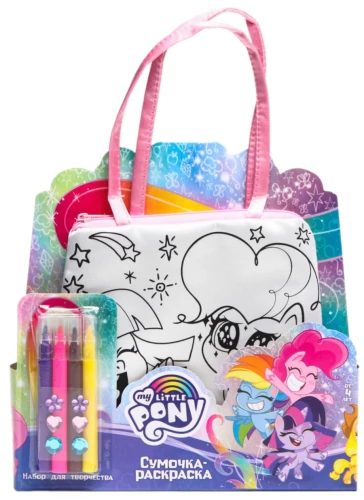 Radošais komplekts Krāsošanas soma ar flomāsteriem. My little pony