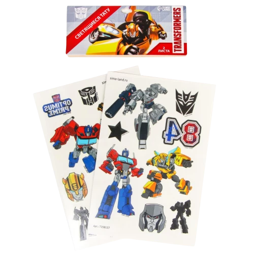 Bērnu tetovējumi, kas spīd tumsā Transformers