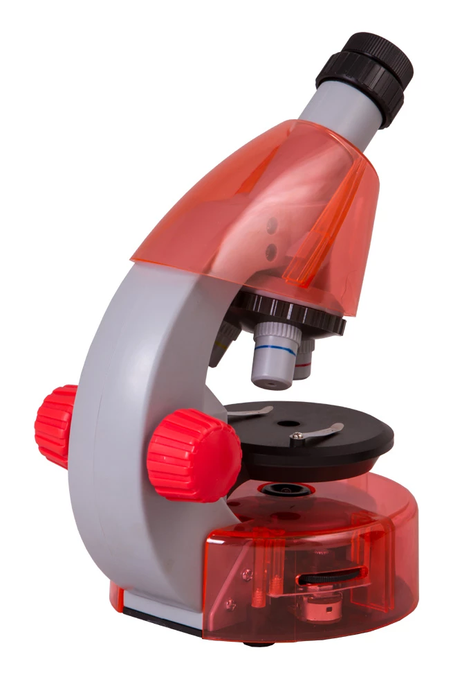 Bērnu mikroskops Levenhuk LabZZ M101 Orange, 40x-640x, ar eksperimentu komplektu