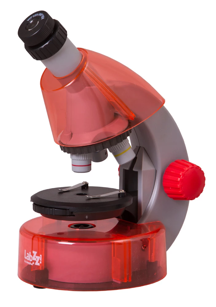 Bērnu mikroskops Levenhuk LabZZ M101 Orange, 40x-640x, ar eksperimentu komplektu