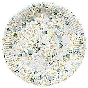 Vienreizējās Golden Eucalyptus šķīvji (8 gab.)
