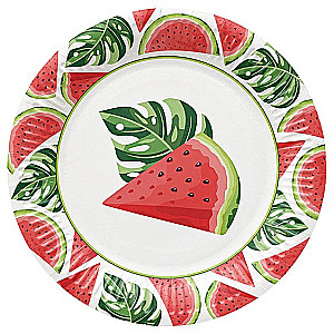 Vienreizējās Tasty Watermelons šķīvji (8 gab.)