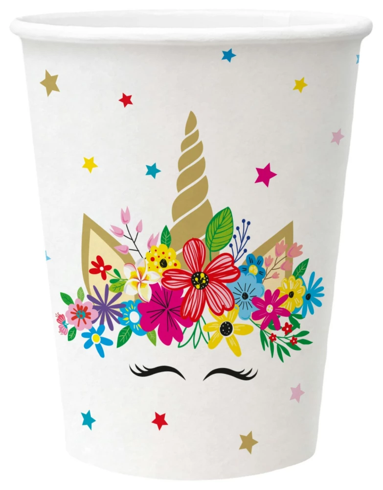Vienreizējais kauss Unicorn Party 250ml