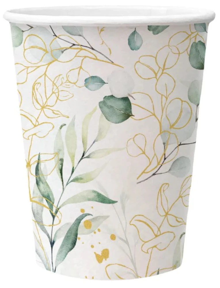 Vienreizējais kauss Golden Eukalyptus 250 ml