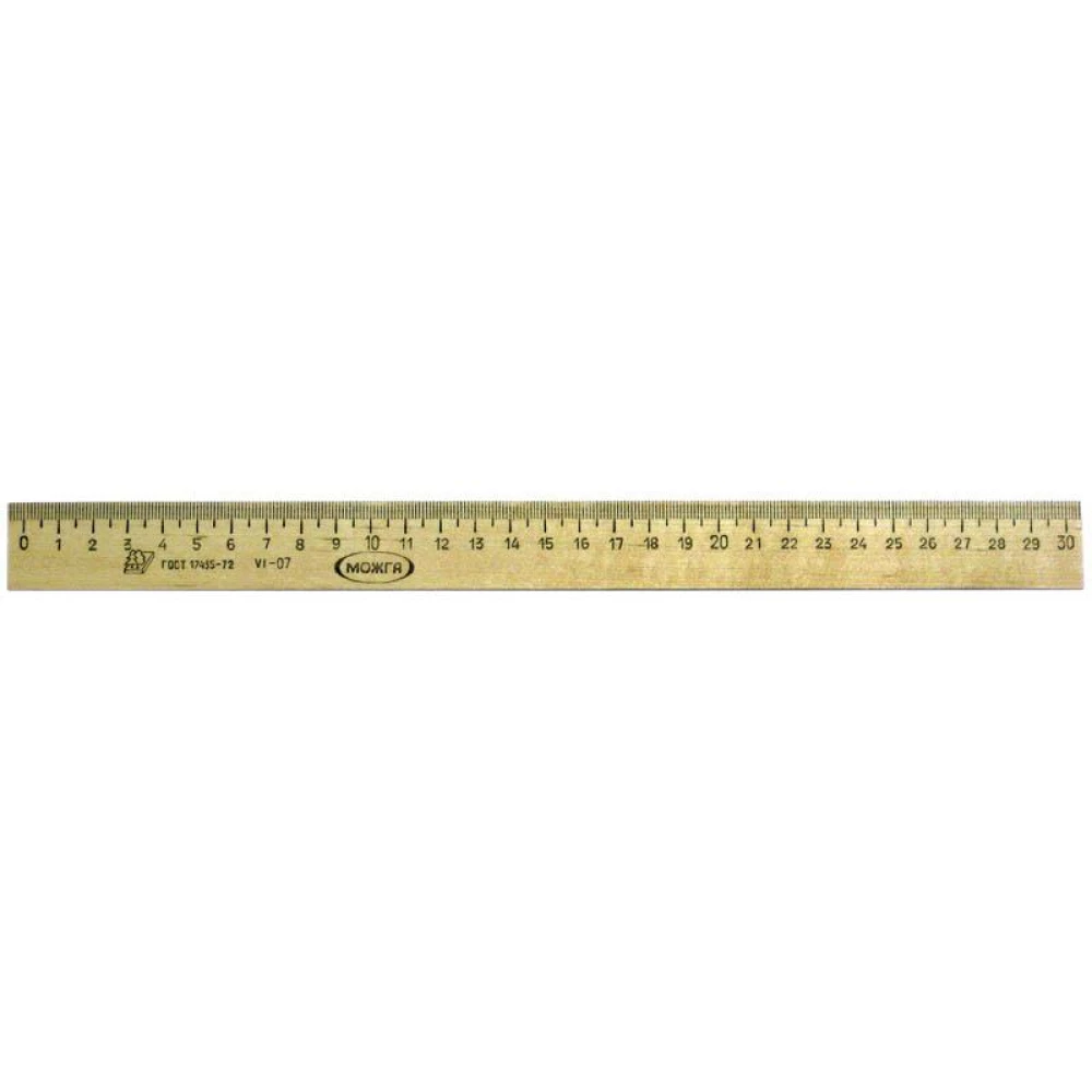 Koka lineāls (30 cm)