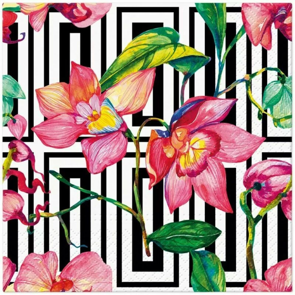Salvetes Wildflower Orchid, 33x33 cm, 20 gab.