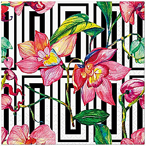 Salvetes Wildflower Orchid, 33x33 cm, 20 gab.