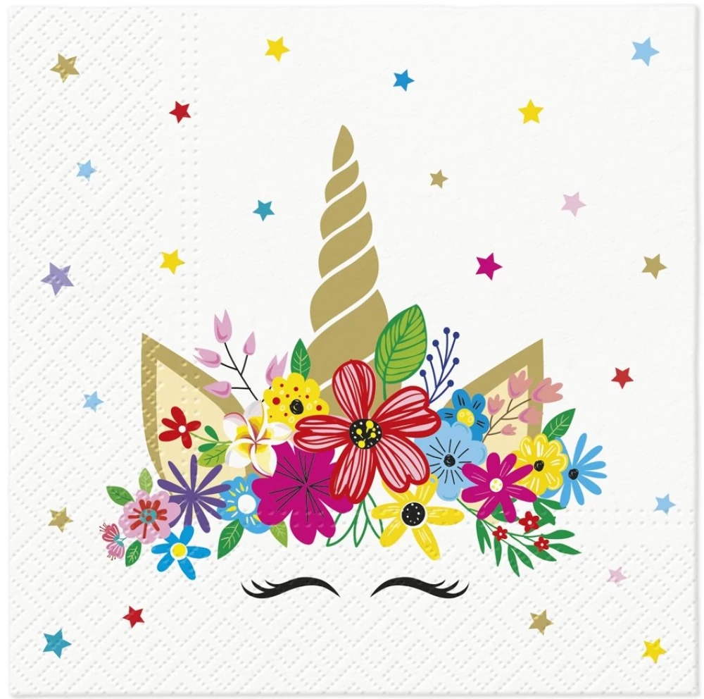 Unicorn Party salvetes, 33x33 cm, 20 gab.