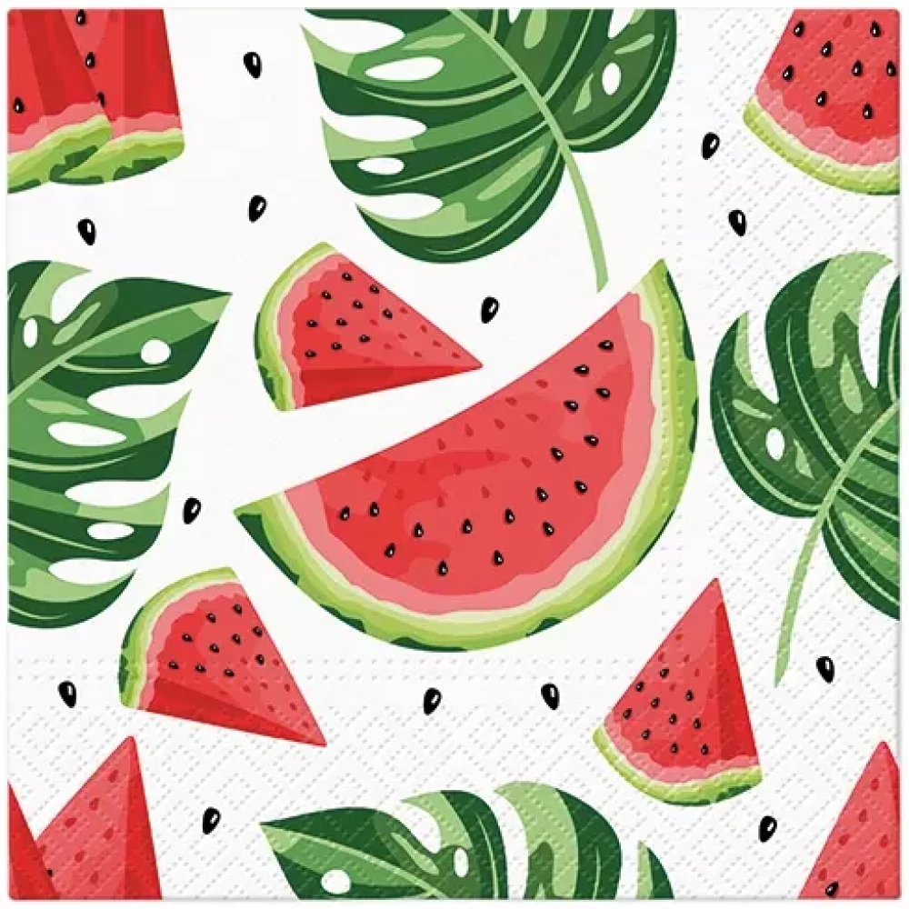 Salvetes "Tasty Watermelons", 33x33 cm, 20 gab.