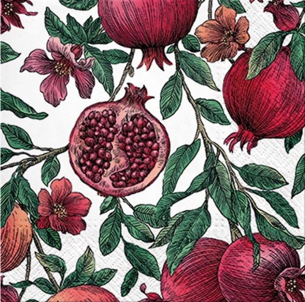 Granātābolu salvetes, 33x33 cm, 20 gab.