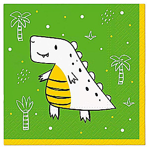 Hello Dino salvetes, 33x33 cm, 20 gab.