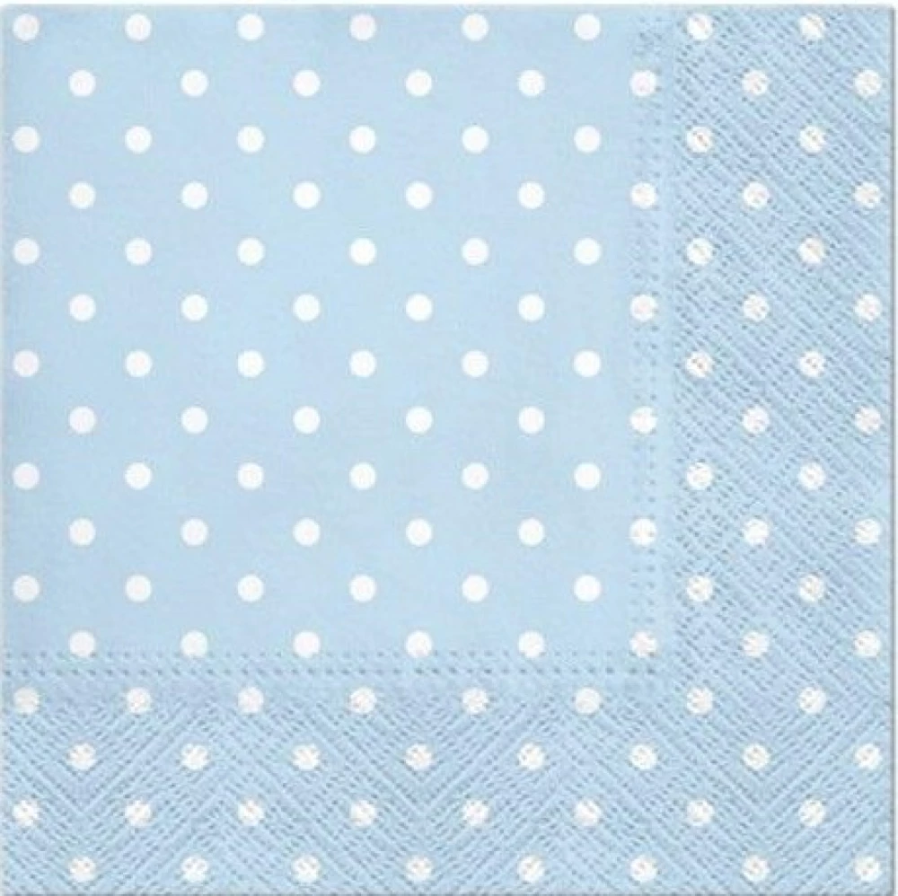 Salvetes Dots light blue, 33x33 cm, 20 gab.